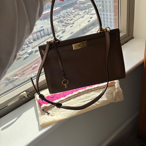 Tory Burch Lee Radziwill Leather Handbag - Picture 6 of 9